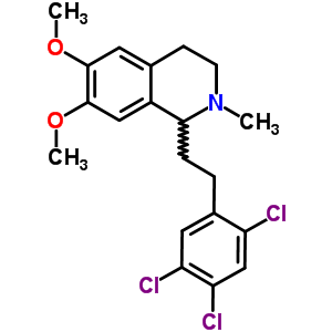 1,2,3,4-Tetrahydro-6,7-dimethoxy-2-methyl-1-(2,4,5-trichlorophenethyl)isoquinoline Structure,63937-62-2Structure