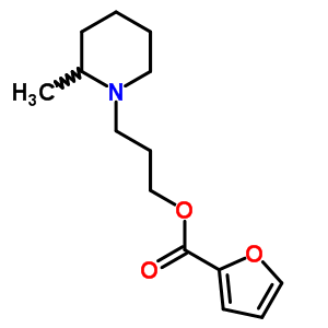 2-Furancarboxylic acid 3-(2-methylpiperidino)propyl ester Structure,63938-46-5Structure