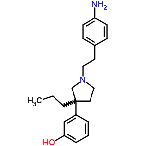 3-[1-(4-氨基苯乙基)-3-丙基-3-吡咯烷]苯酚结构式_63951-04-2结构式