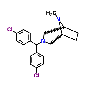 3-[Bis(p-chlorophenyl)methyl ]-8-methyl-3,8-diazabicyclo[3.2.1]octane Structure,63977-99-1Structure