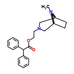 8-[2-(Diphenylacetoxy)ethyl ]-3-methyl-3,8-diazabicyclo[3.2.1]octane Structure,63978-02-9Structure