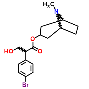 4-Bromo-α-(hydroxymethyl)benzeneacetic acid 8-methyl-8-azabicyclo[3.2.1]octan-3-yl ester Structure,63978-22-3Structure