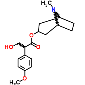 α-(hydroxymethyl)-4-methoxybenzeneacetic acid 8-methyl-8-azabicyclo[3.2.1]octan-3-yl ester Structure,63978-25-6Structure