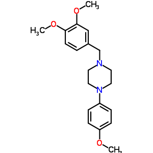 1-(3,4-Dimethoxybenzyl)-4-(4-methoxyphenyl)piperazine Structure,63978-35-8Structure