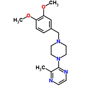 2-[4-[(3,4-Dimethoxyphenyl)methyl ]piperazin-1-yl ]-3-methylpyrazine Structure,63978-37-0Structure