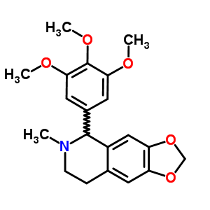 5,6,7,8-Tetrahydro-6-methyl-5-(3,4,5-trimethoxyphenyl)-1,3-dioxolo[4,5-g]isoquinoline Structure,63979-53-3Structure