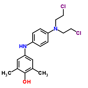 4-[[4-[Bis(2-chloroethyl)amino]phenyl ]amino]-2,6-dimethylphenol Structure,63979-56-6Structure