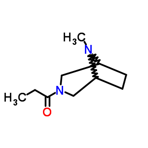 8-Methyl-3-propionyl-3,8-diazabicyclo[3.2.1]octane Structure,63990-42-1Structure