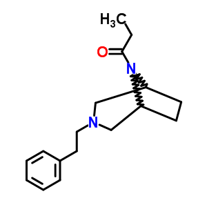 3-Phenethyl-8-propionyl-3,8-diazabicyclo[3.2.1]octane Structure,63990-48-7Structure