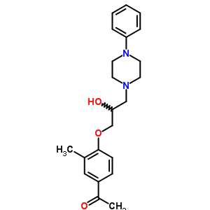 4’-[2-Hydroxy-3-(4-phenylpiperazino)propoxy]-3’-methylacetophenone Structure,63990-50-1Structure