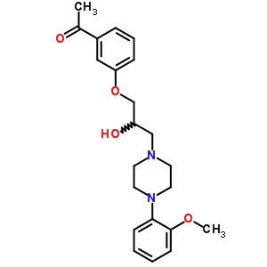 3’-[2-Hydroxy-3-[4-(2-methoxyphenyl)piperazino]propoxy]acetophenone Structure,63990-75-0Structure