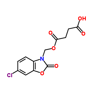 Succinic acid hydrogen 1-(5-chloro-2-oxobenzoxazol-3-yl)methyl ester Structure,63992-03-0Structure