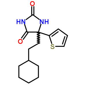 5-(2-Cyclohexylethyl)-5-(2-thienyl)hydantoin Structure,64011-58-1Structure