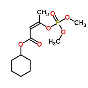 3-(Dimethoxyphosphinyloxy)-2-butenoic acid cyclohexyl ester Structure,64011-80-9Structure