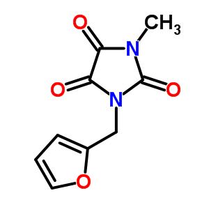 1-(2-呋喃甲基)-3-甲基-2,4,5-咪唑啉三酮结构式_64034-76-0结构式