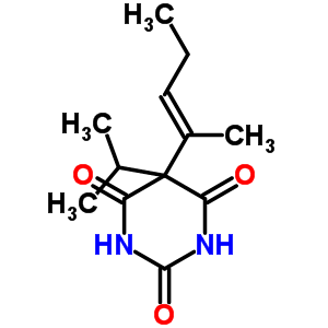 5-异丙基-5-(1-甲基-1-丁烯基)-2-钠氧基-4,6(1H,5H)-嘧啶二酮结构式_64038-29-5结构式