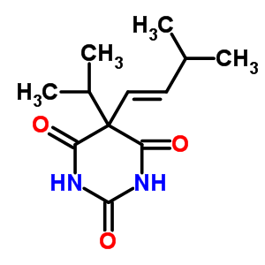 5-异丙基-5-(3-甲基-1-丁烯基)-2-钠氧基-4,6(1H,5H)-嘧啶二酮结构式_64038-30-8结构式