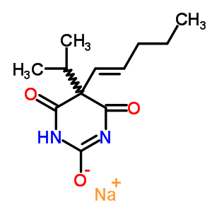 5-异丙基-5-(1-戊烯基)-2-钠氧基-4,6(1H,5H)-嘧啶二酮结构式_64038-32-0结构式