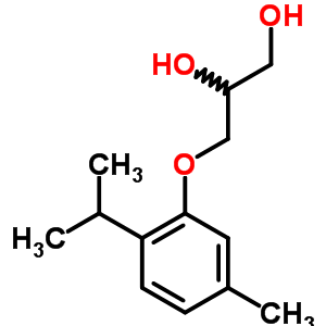 3-(6-异丙基-间甲苯氧基)-1,2-丙二醇结构式_64049-39-4结构式