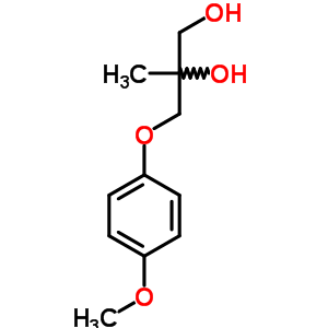 3-(p-甲氧基苯氧基)-2-甲基-1,2-丙二醇结构式_64049-43-0结构式