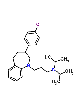 2,3,4,5-Tetrahydro-3-(p-chlorophenyl)-1-[3-(diisopropylamino)propyl]-1h-1-benzazepine Structure,64058-63-5Structure