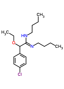 2-(4-Chlorophenyl)-n1,n2-dibutyl-2-ethoxyacetamidine Structure,64058-98-6Structure