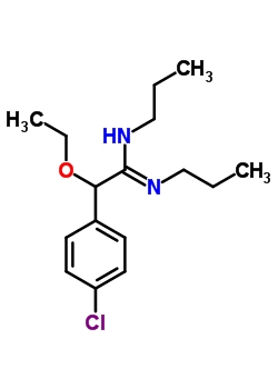 2-(4-Chlorophenyl)-n1,n2-dipropyl-2-ethoxyacetamidine Structure,64058-99-7Structure