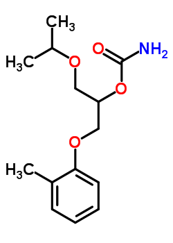 1-异丙氧基-3-(邻甲苯氧基)-2-丙醇氨基甲酸酯结构式_64059-09-2结构式