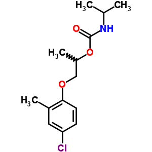 Carbamic acid,(1-methylethyl)-, 2-(4-chloro-2-methylphenoxy)-1-methylethyl ester (9ci) Structure,64120-59-8Structure