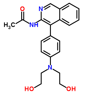 N-[4-[4-[双(2-羟基乙基)氨基]苯基]-3-异喹啉]-乙酰胺结构式_64157-35-3结构式