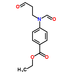 Benzoic acid,4-[formyl(3-oxopropyl)amino]-, ethyl ester Structure,6416-89-3Structure