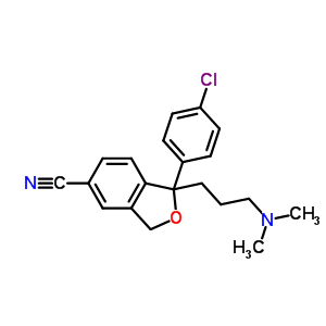 1-(4-Chlorophenyl)-1-[3-(dimethylamino)propyl]-1,3-dihydro-2-benzofuran-5-carbonitrile Structure,64169-57-9Structure