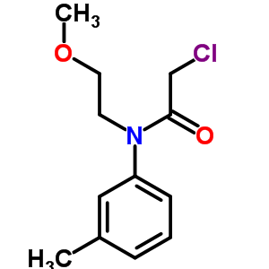 2-氯-N-(2-甲氧基乙基)-N-(3-甲基苯基)-乙酰胺结构式_64202-99-9结构式