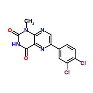 2,4(1H,3h)-pteridinedione,6-(3,4-dichlorophenyl)-1-methyl- Structure,64233-28-9Structure