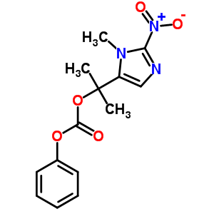 Carbonic acid 1-[2-nitro-1-methyl-1h-imidazol-5-yl]-1-methylethyl =phenyl ester Structure,64323-88-2Structure