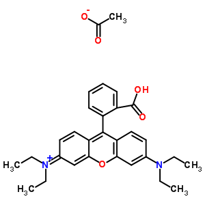 9-(2-羧基苯基)-3,6-二(二乙基氨基)呫吨鎓乙酸盐结构式_64381-99-3结构式