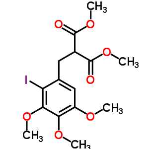 Dimethyl 2-[(2-iodo-3,4,5-trimethoxy-phenyl)methyl]propanedioate Structure,64490-59-1Structure