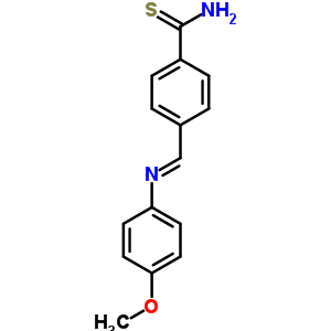 Benzenecarbothioamide,4-[[(4-methoxyphenyl)imino]methyl]- Structure,64510-93-6Structure