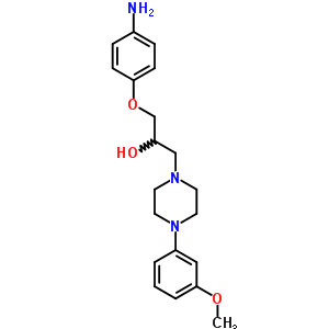 1-Piperazineethanol, a-[(4-aminophenoxy)methyl]-4-(3-methoxyphenyl)- Structure,64511-32-6Structure