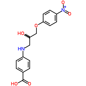 Benzoic acid,4-[[2-hydroxy-3-(4-nitrophenoxy)propyl]amino]- Structure,64511-86-0Structure