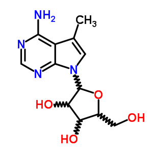 7H-pyrrolo[2,3-d]pyrimidin-4-amine,5-methyl-7-b-d-ribofuranosyl- Structure,64609-53-6Structure