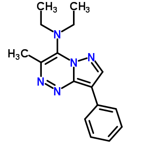 Pyrazolo[5,1-c][1,2,4]triazin-4-amine,n,n-diethyl-3-methyl-8-phenyl- Structure,64781-51-7Structure