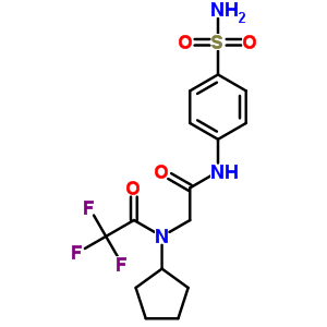 Acetamide, n-[2-[[4-(aminosulfonyl)phenyl]amino]-2-oxoethyl]-n-cyclopentyl-2,2,2-trifluoro- Structure,64876-93-3Structure