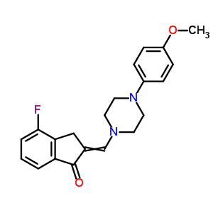 1H-inden-1-one,4-fluoro-2,3-dihydro-2-[[4-(4-methoxyphenyl)-1-piperazinyl]methylene]- Structure,65201-45-8Structure