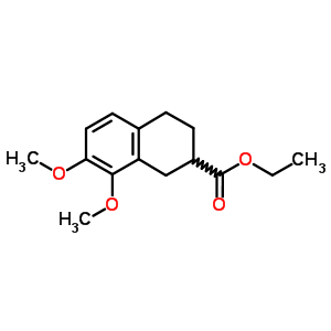 2-Naphthalenecarboxylicacid, 1,2,3,4-tetrahydro-7,8-dimethoxy-, ethyl ester Structure,65210-64-2Structure