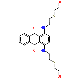 9,10-Anthracenedione, 1,4-bis((2-((2-hydroxyethyl)thio)ethyl)amino)- Structure,65271-74-1Structure