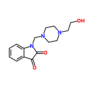 1-[4-(2-Hydroxy-ethyl)-piperazin-1-ylmethyl]-1h-indole-2,3-dione Structure,6532-17-8Structure