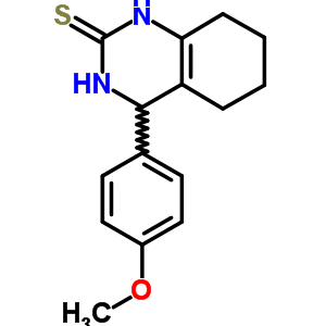 2(1H)-quinazolinethione,3,4,5,6,7,8-hexahydro-4-(4-methoxyphenyl)- Structure,65331-20-6Structure