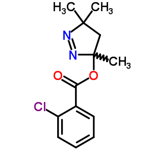 Benzoicacid, 2-chloro-, 4,5-dihydro-3,5,5-trimethyl-3h-pyrazol-3-yl ester Structure,65441-77-2Structure