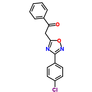 2-[3-(4-氯苯基)-1,2,4-噁二唑-5-基]-1-苯基-乙酮结构式_65696-83-5结构式